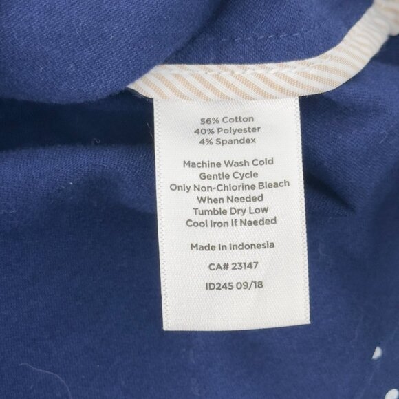 Talbots Plus Size Navy Polka Dot Versatile Jacket Women Size X Blue Cotton Blend - Picture 5 of 12